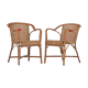 Pair of rattan armchairs year 50/60