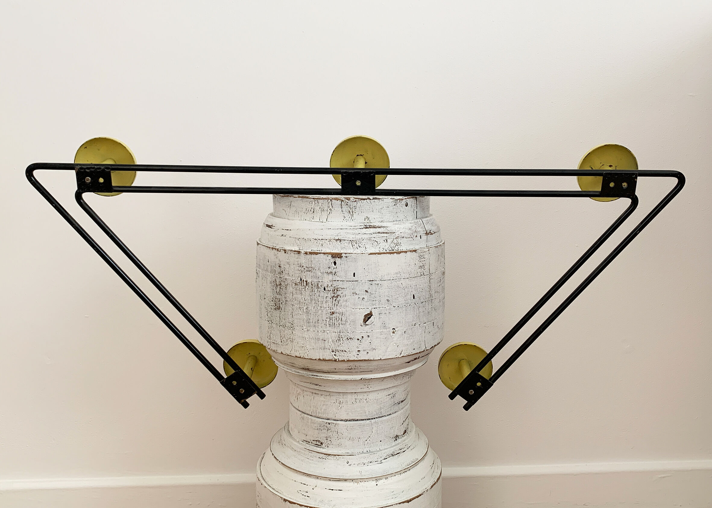 Mid-century metal wall-mounted coat rack