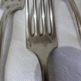 6 vintage silver metal forks