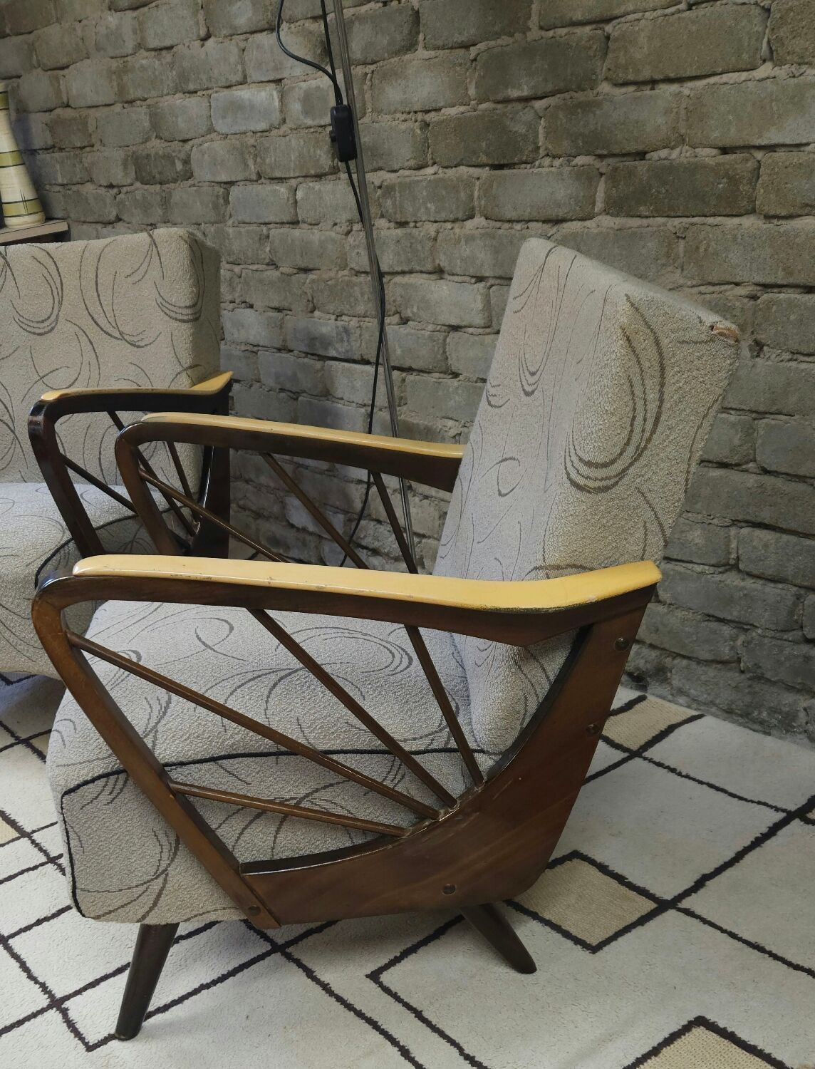Paire de fauteuils année 50 vintage 