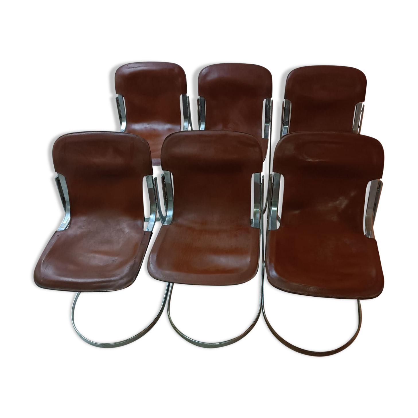 Series of 6 chairs Cidue, Italy circa 1970
