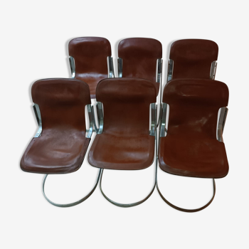 Série de 6 chaises Cidue, Italie circa 1970