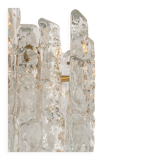 Large frosted glass chandelier from Murano by Kalmar, Austria, 1960s.