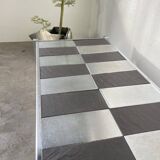 70s chrome and slate coffee table