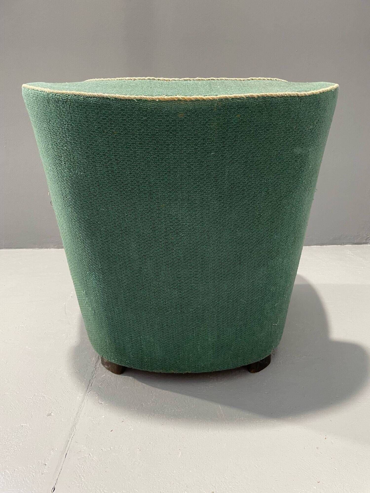 Fauteuil Art déco danois en mohair vert, années 1930-1940