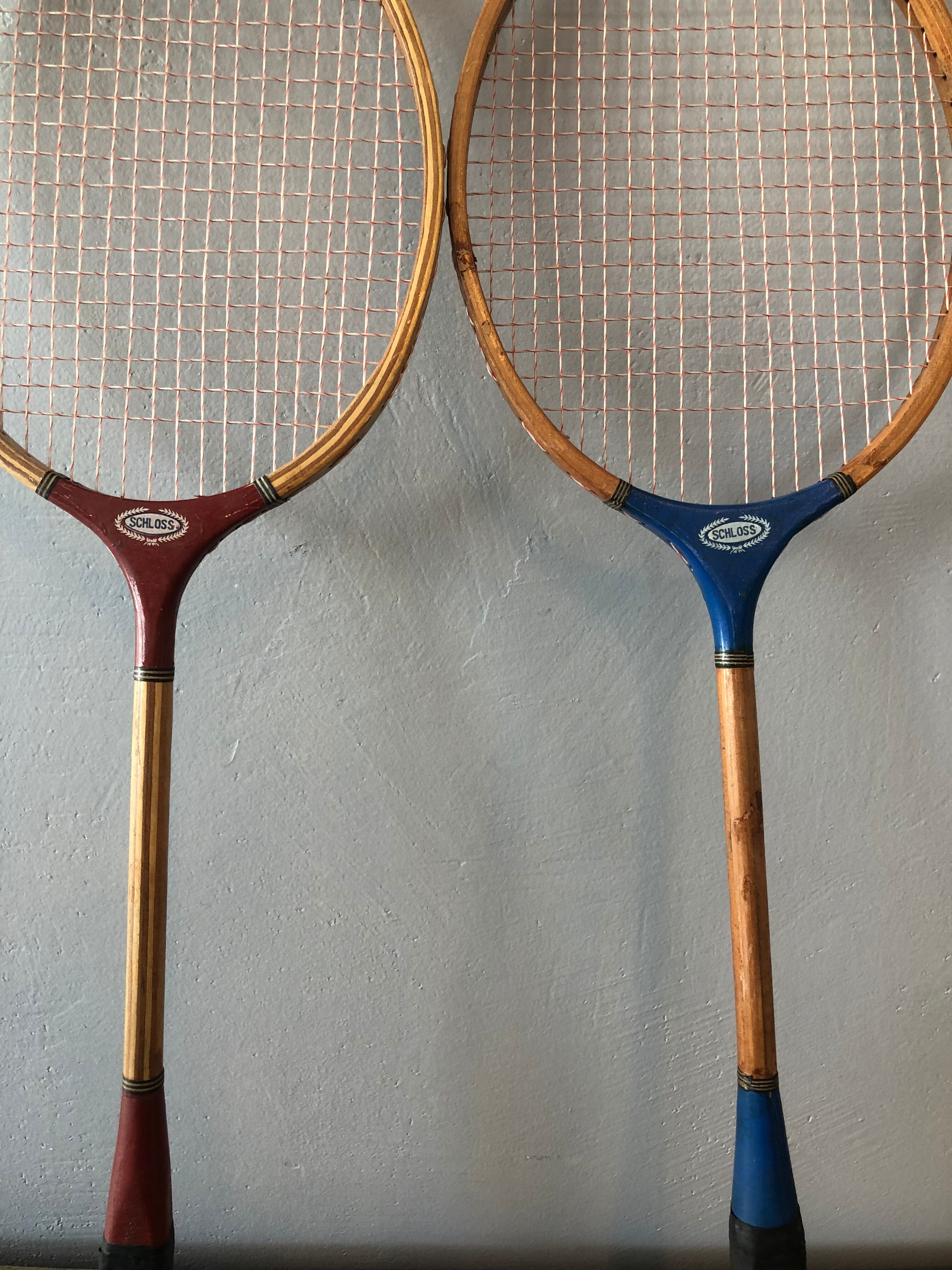 2 vintage badminton rackets