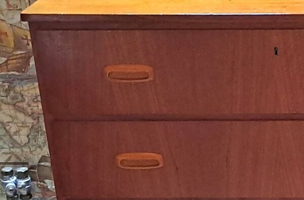 Commode 3 tiroirs scandinave en teck, 1970