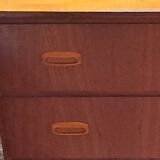 Scandinavian teak chest of drawers 1970 with 3 drawers