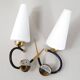 Pair of vintage Arlus wall lights 1950