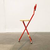 Postmodern Italian folding stool Ulisse by Ivan Loss for Sandrigarden, 1980s.