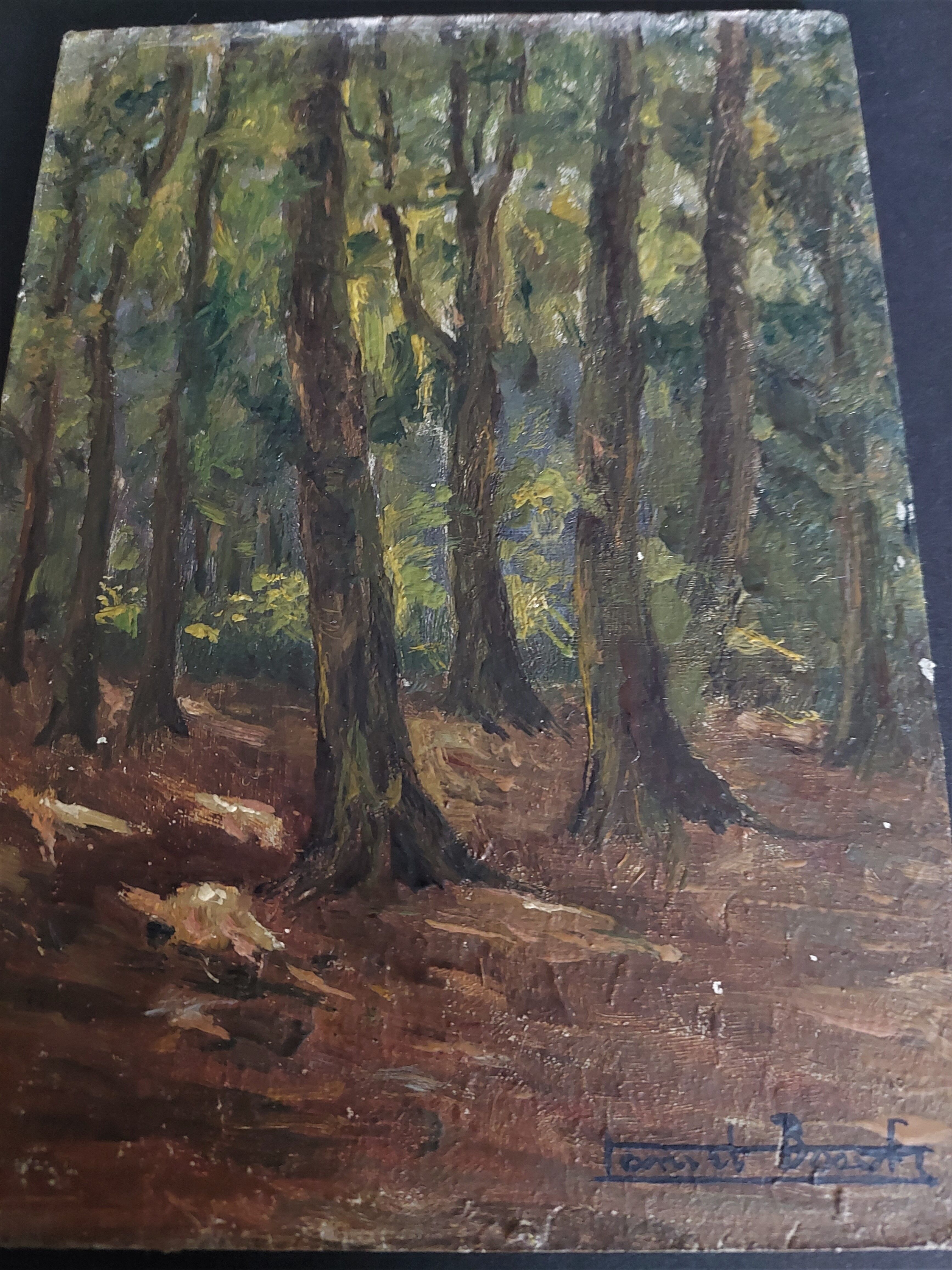 Oil painting on undergrowth panel