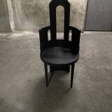 Room Studio Primitive and Modern Oak Sculptural Chair
