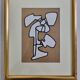 Screenprint after Jean Dubuffet framed under glass 26 cm by 32 cm