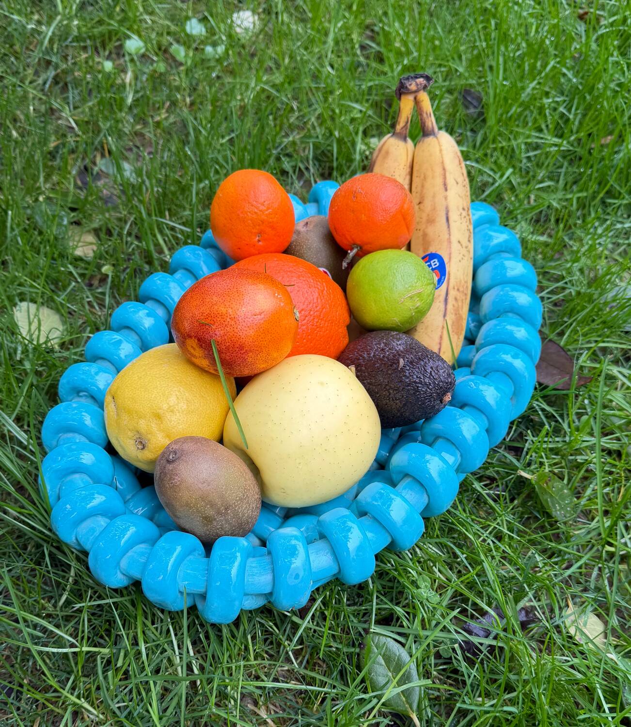 Turquoise ceramic bowl by Jérôme Massier 1950