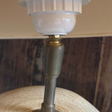 Pebble table lamp, adjustable shade, François Chatain