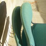 Series of two vintage stackable chairs