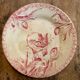 3 plates Terre de Fer Gien model "Tulips"