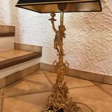 Table lamp in gilded bronze