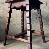 Mid-Century XX Oak Stool or Side Table