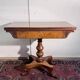 Angleterre XIXeme : table a jeux style Charles X en acajou blond