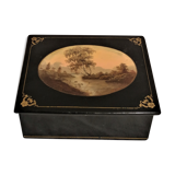 Old box with landscape decoration, School of Fédoskino, Russia