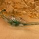 Old Empty Pocket Green & Transparent Crystal Cup Vintage #B087