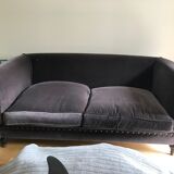 Grey velvet sofa ka international