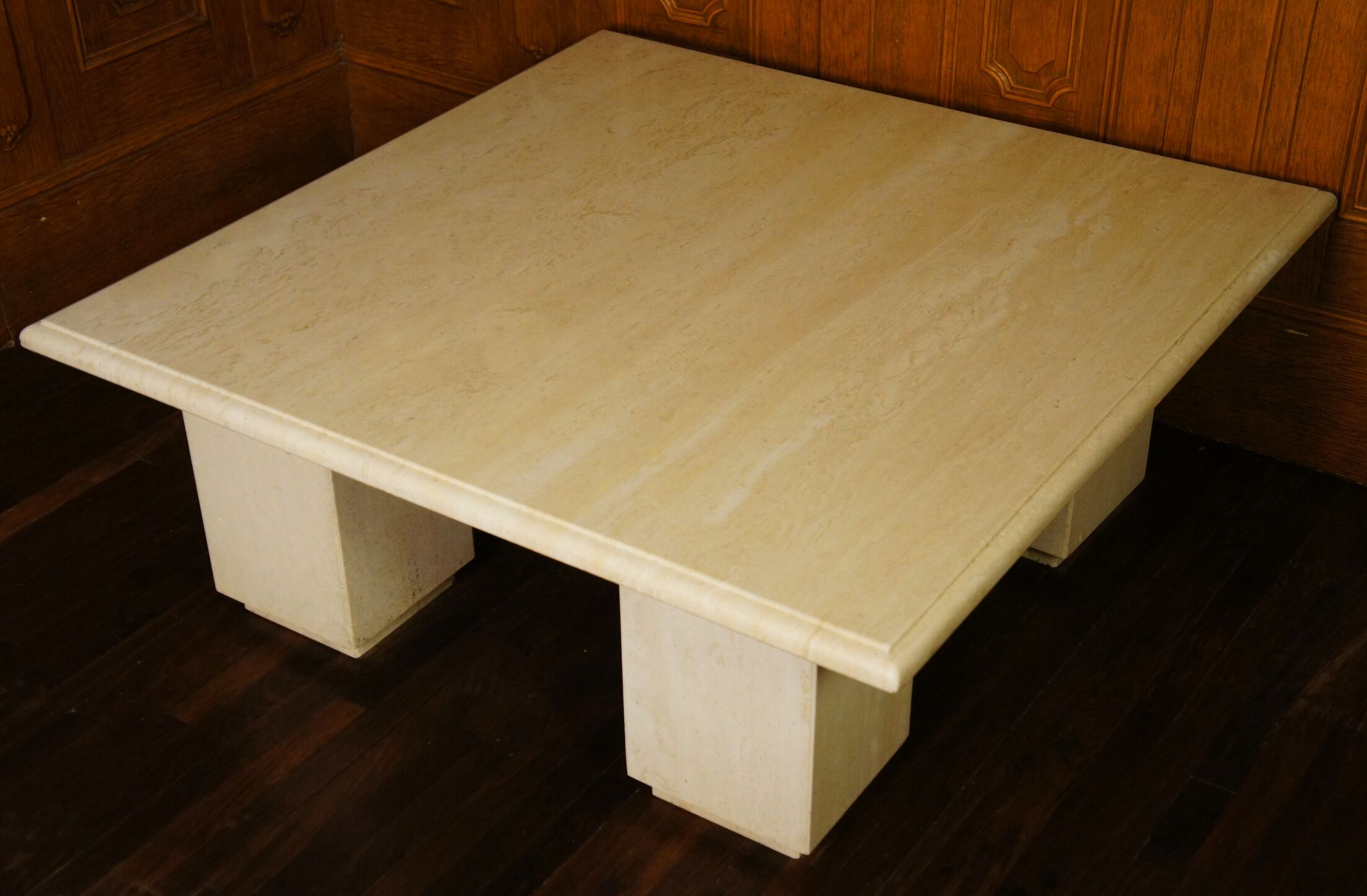 Low table in travertine, Italy, circa 1970