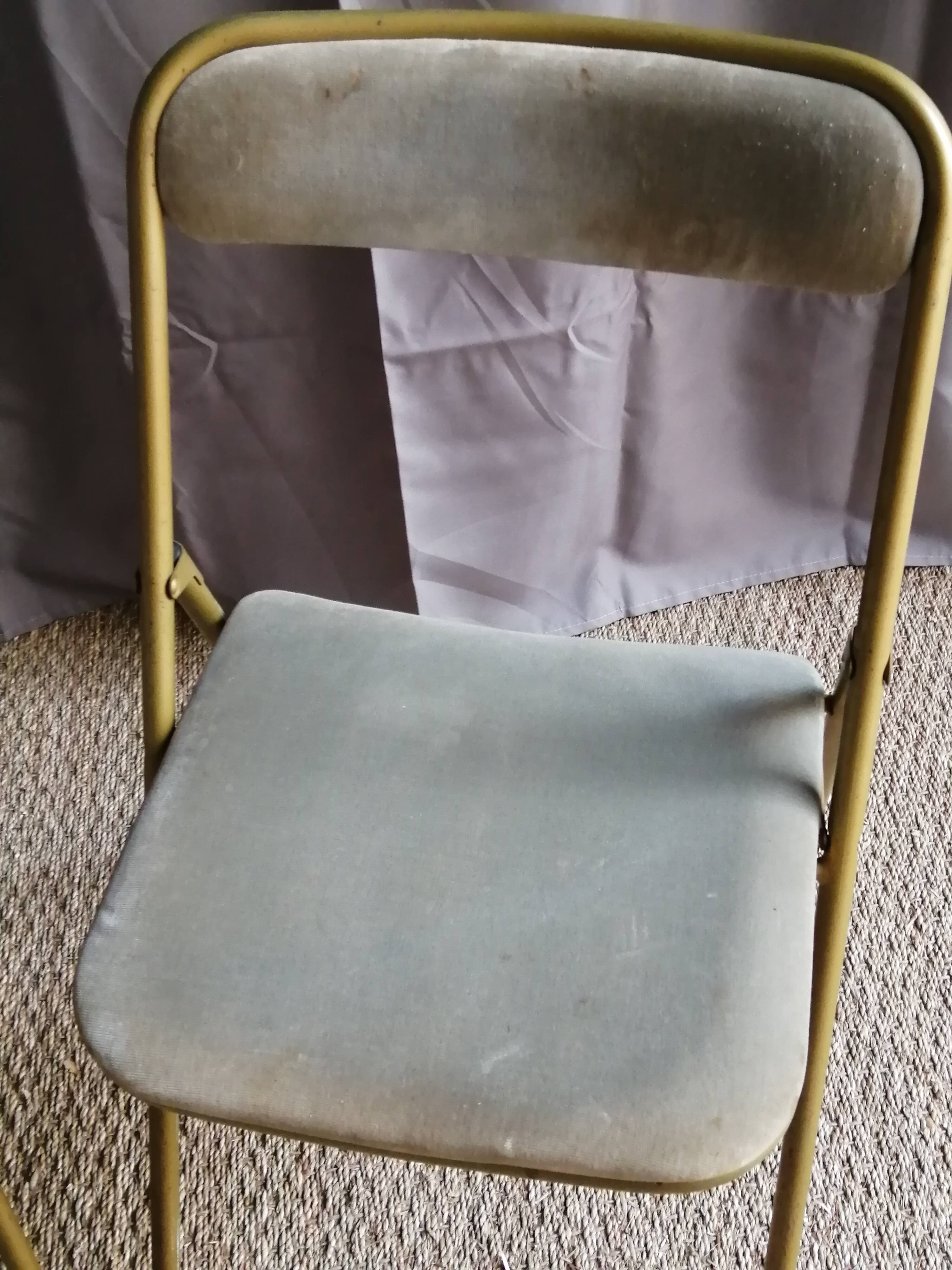 Pair of folding theatre chairs