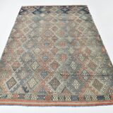 5x8 Light Blue & Green Kilim Rug, 165x245Cm
