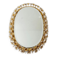 Illuminated floral mirror by Palwa