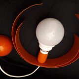 Orange metal suspension light