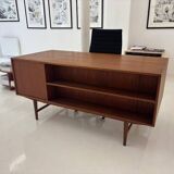 Vintage teak desk: double-sided