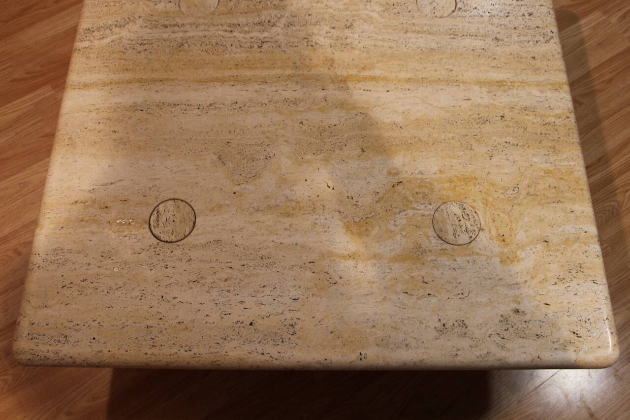 Travertine Coffee Table by Angelo Mangiarotti, Up&Up Edition