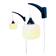 Set Of Single-Arm Wall Lamps In Teak And Opaline Glass By Uno & Östen Kristiansson For Luxus, Sweden 1960S