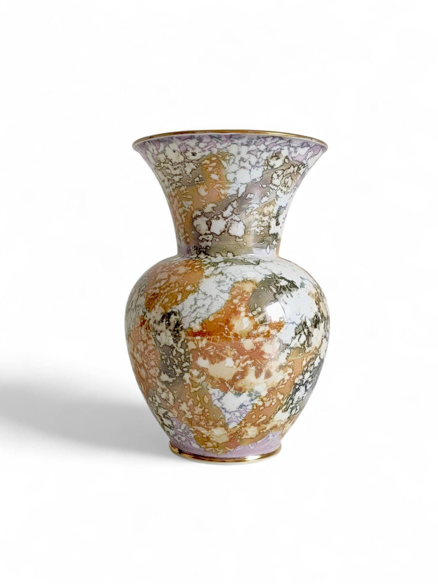 Mid-Century Modern Handmade Porcelain Vase by Hispania CH, 1970s