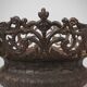 Cast Iron planter decorated with masks and lion paws, France 1850s