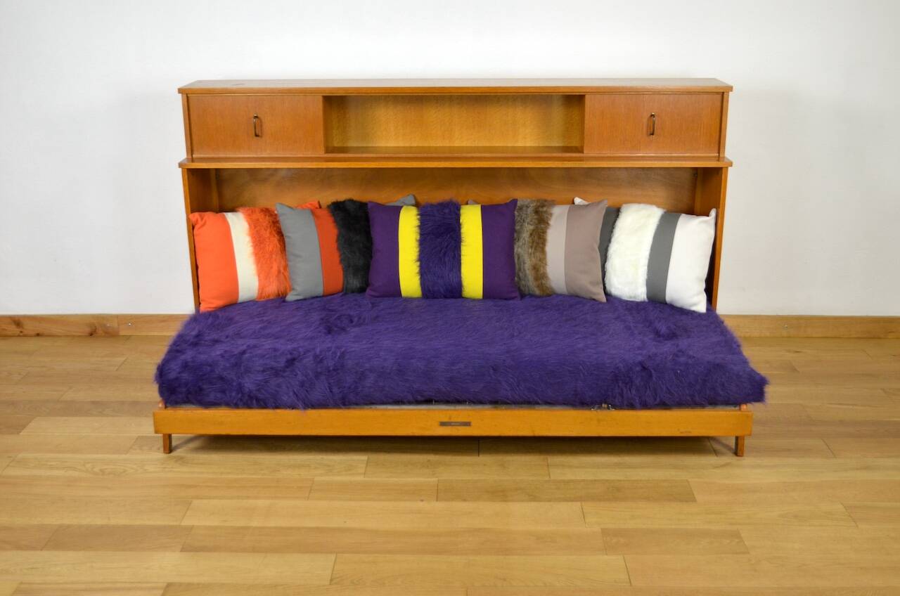 Daybed / Modular Desk Furnished in Vintage Blond Oak 1950