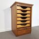 Vintage oak tambour cabinet | 1940s