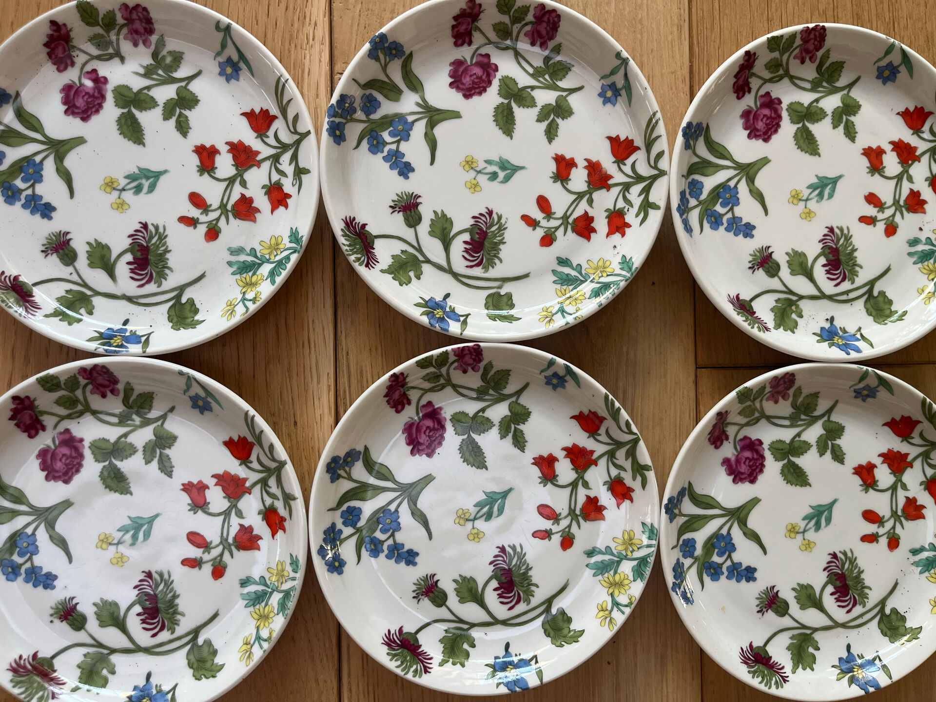 6 porcelain mignardise plates from Paris Herbier