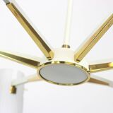 Italian glass chandelier in the shape of a star in the Stilnovo style, 1950s.