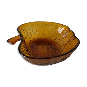 Vintage Brown smoked Apple-shaped bowl