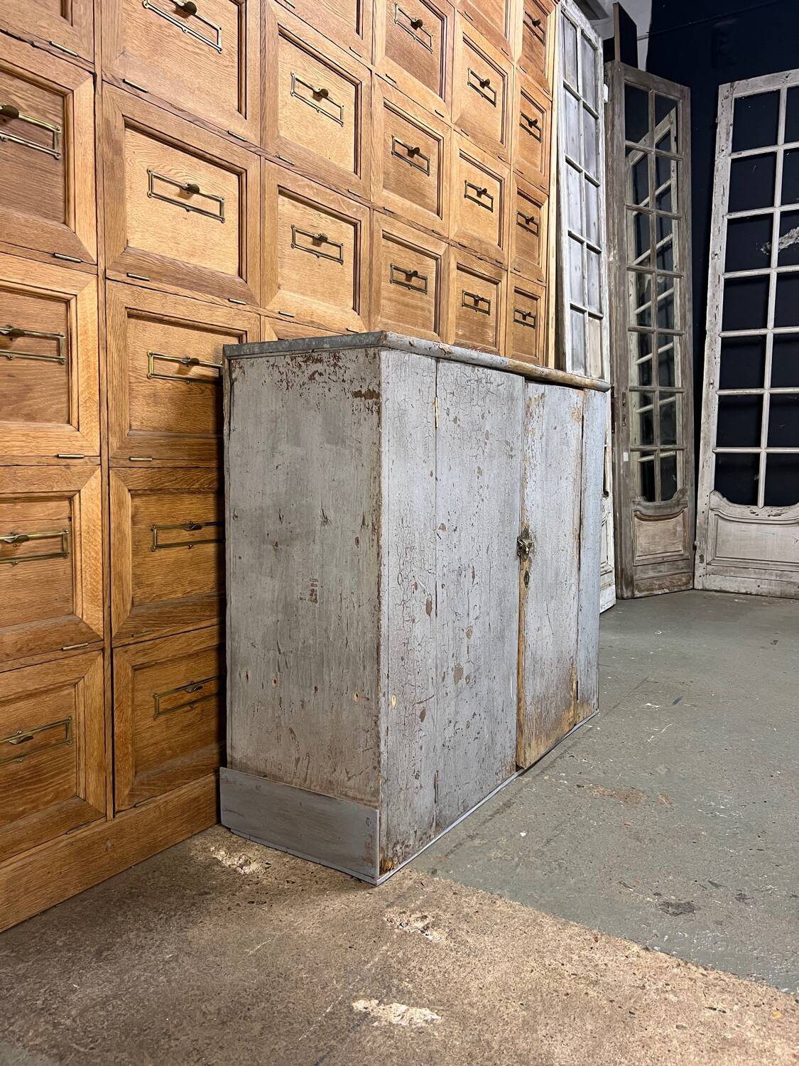 Patinated Gustavian buffet