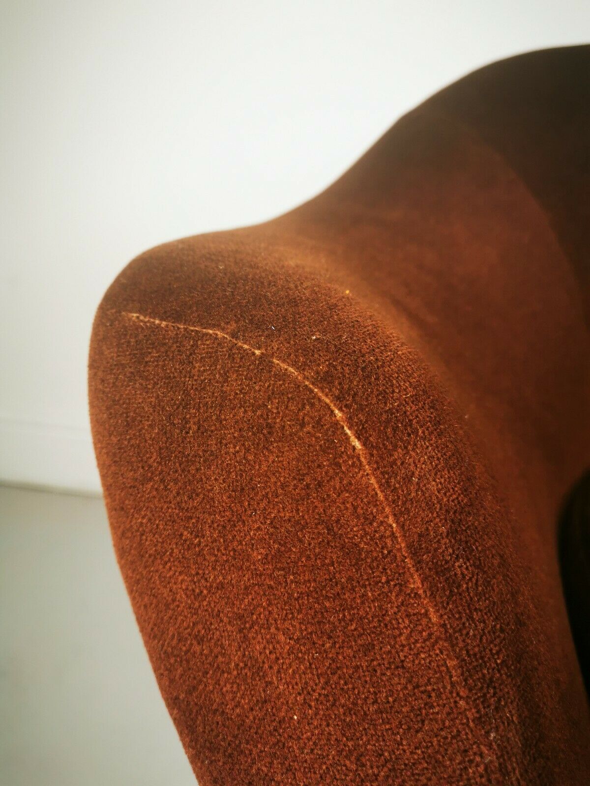 Mid Century 1960s/70s Brown Swivel Tub Chair