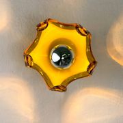 Carlo Nason sconce for Mazzega Murano, orange Murano blown glass Italy, 1970s