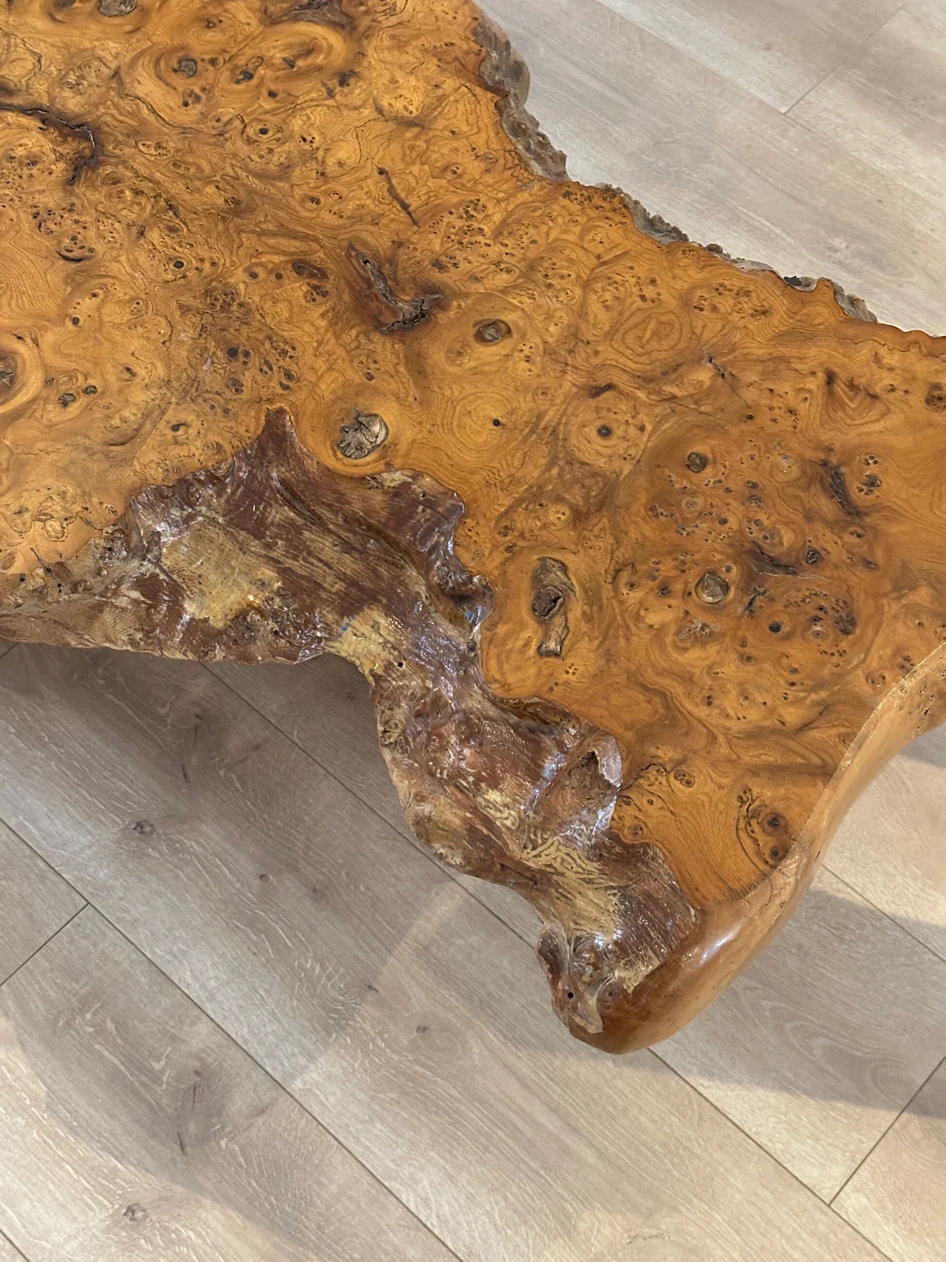 1950s walnut coffee table.