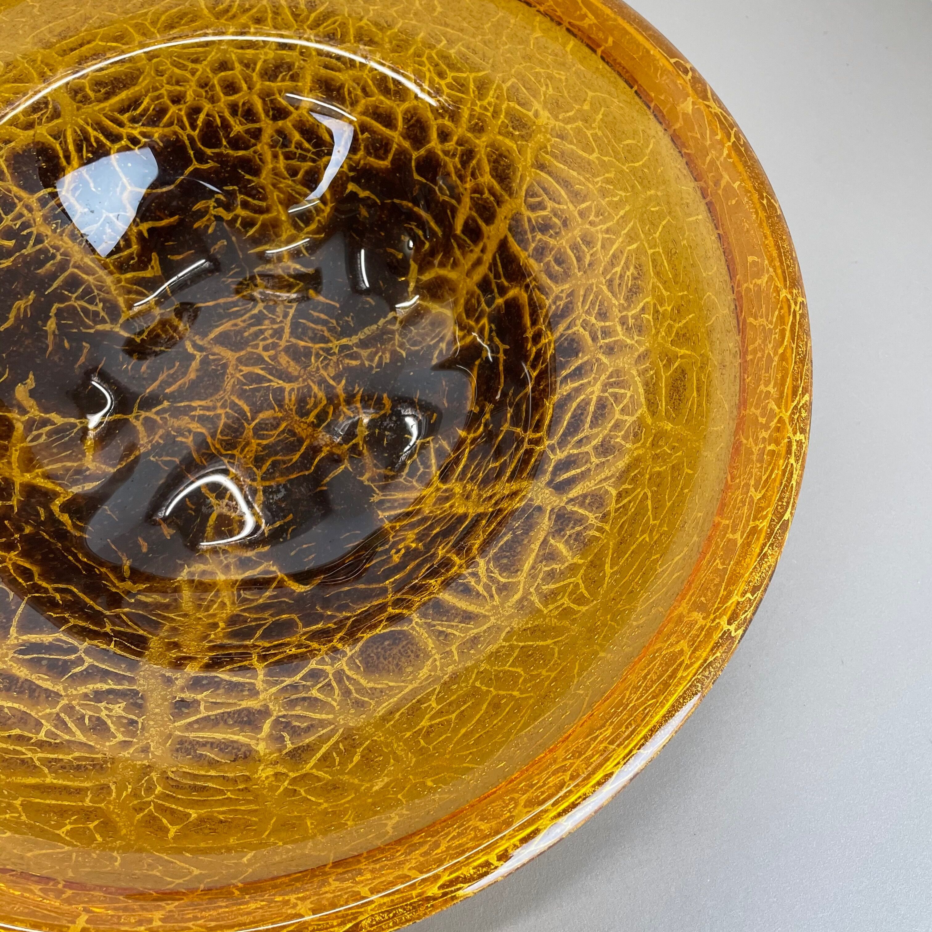 German Glass Bowl by Karl Wiedmann for WMF Ikora, 1930s Baushaus Art Deco