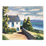 Painting of the Plomarch house in Douarnenez