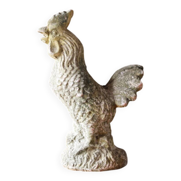 Antique enamelled terracotta rooster