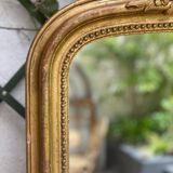 Large mirror gilded with gold leaf (173x85)